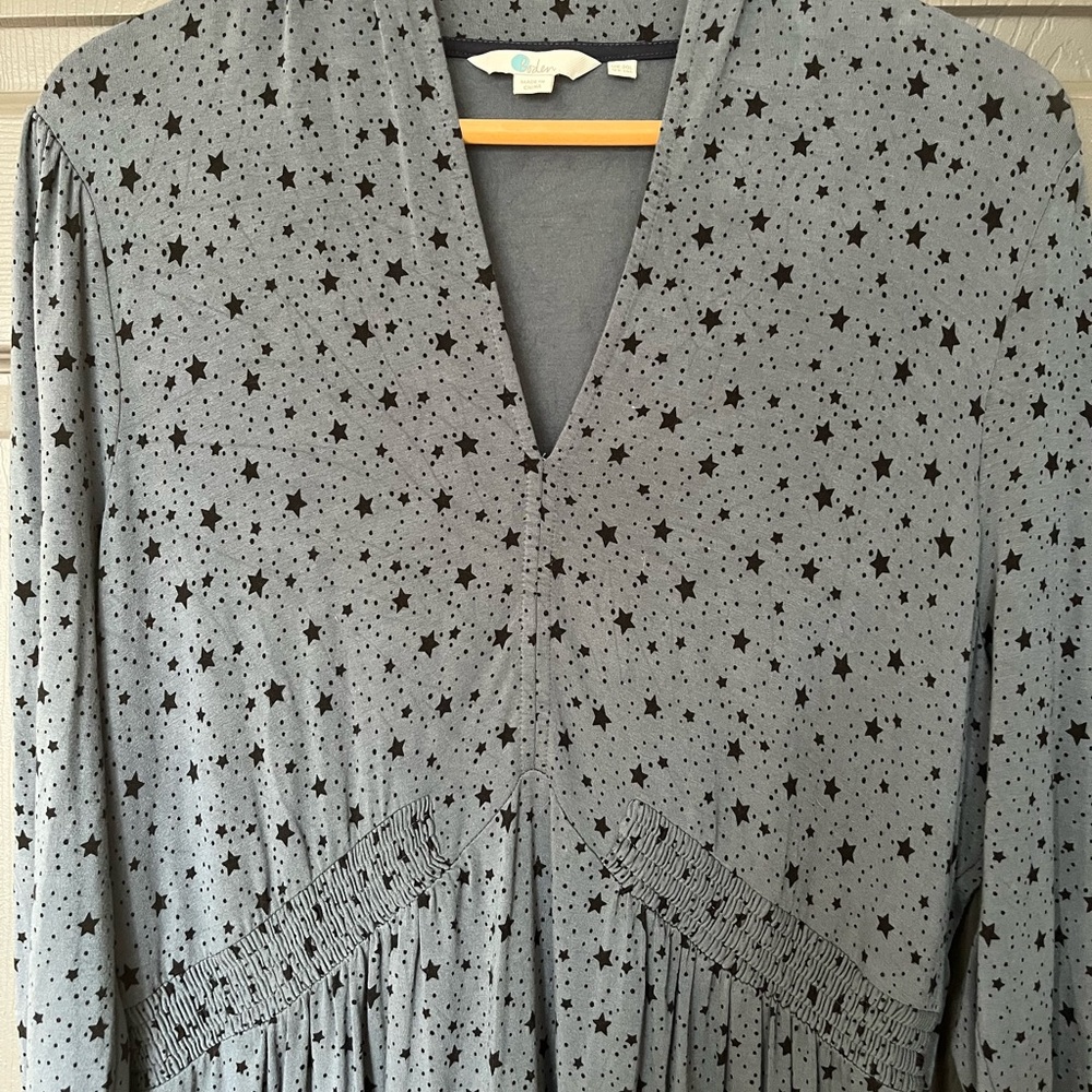 Boden Betty Starry Night Jersey Tunic Long Sleeve Dress Size 16L - Picture 3 of 12